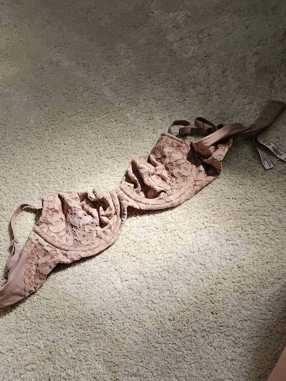 Lace Underwire Bra in Dusty Rose